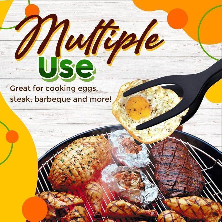 🍳  2-in-1 Spatula Clip – Heat-Resistant Silicone & Non-Slip Handle – Kitchen Cooking Essential 🔥