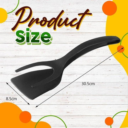 🍳  2-in-1 Spatula Clip – Heat-Resistant Silicone & Non-Slip Handle – Kitchen Cooking Essential 🔥