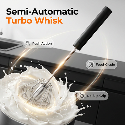 ⚡Buy 1 Get 1 Free⚡Semi-Automatic Rotary Egg Beater Push-Down Kitchen Whisk 🥚