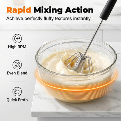 ⚡Buy 1 Get 1 Free⚡Semi-Automatic Rotary Egg Beater Push-Down Kitchen Whisk 🥚