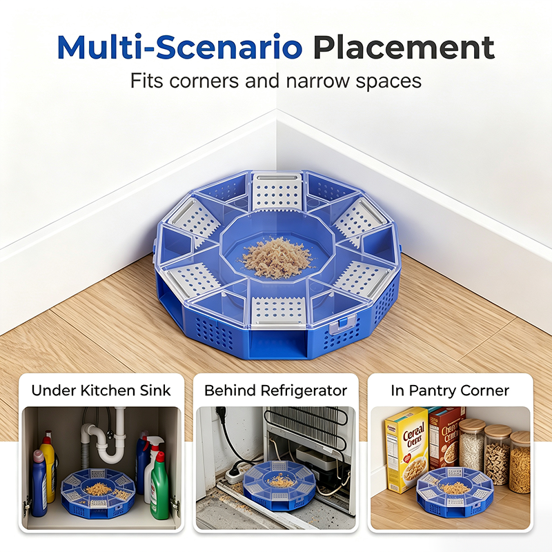 Multi scenario cockroach trap placement