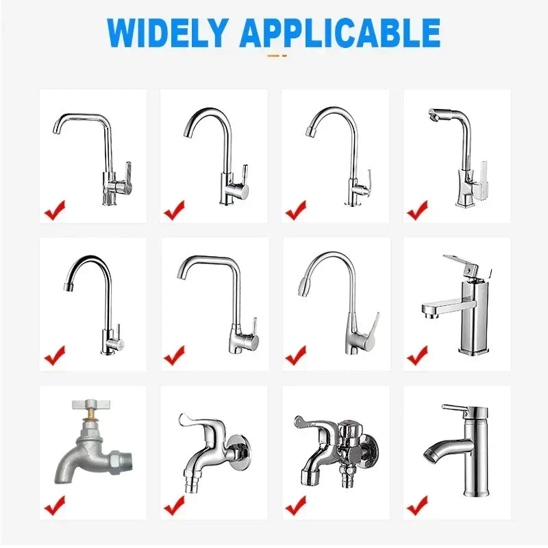 🚰Faucet Water Filter for Sink with 5 Replacement Filters and Adapter Kit