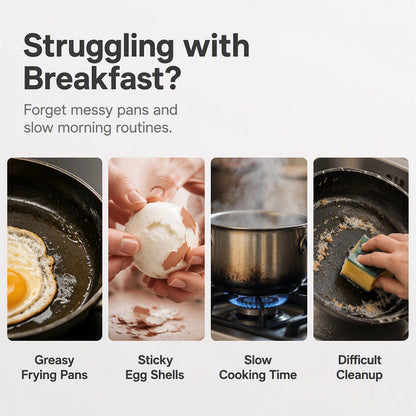 🍳 Microwave Egg Poacher 🥚💛 Quick Easy Convenient Egg Cooker with Lid & Handle for Perfect Breakfasts