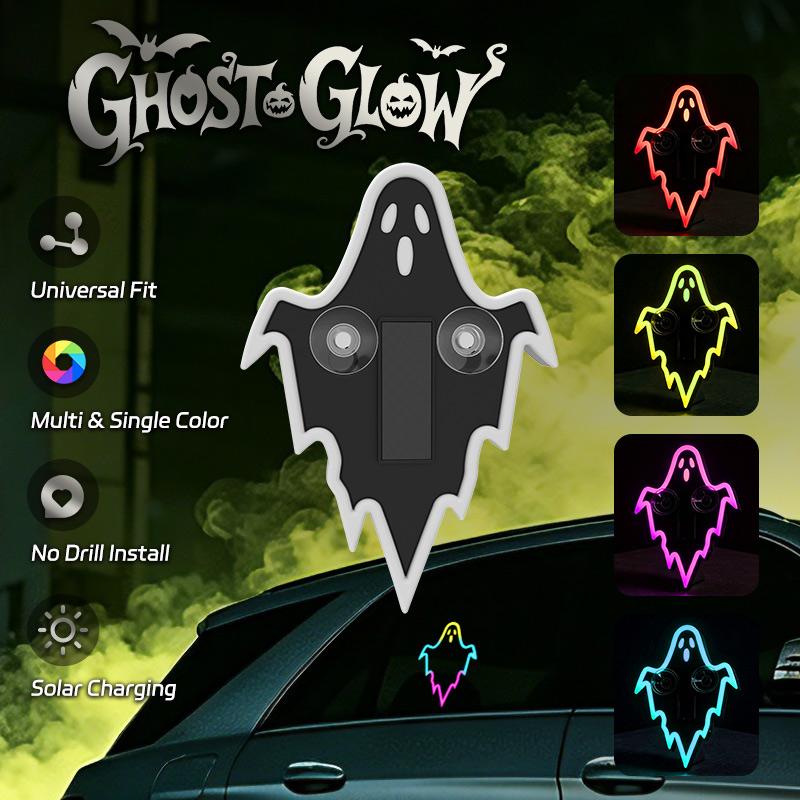 🎁🎃Halloween Sale 50% OFF! 🔥Solar-Powered LED Multi-Shape Neon Light - Eco-Friendly Wireless Auto Interior Halloween Decor with Modern Stylish Design, Car Decorating, Led Lights, Cool Car Stuff