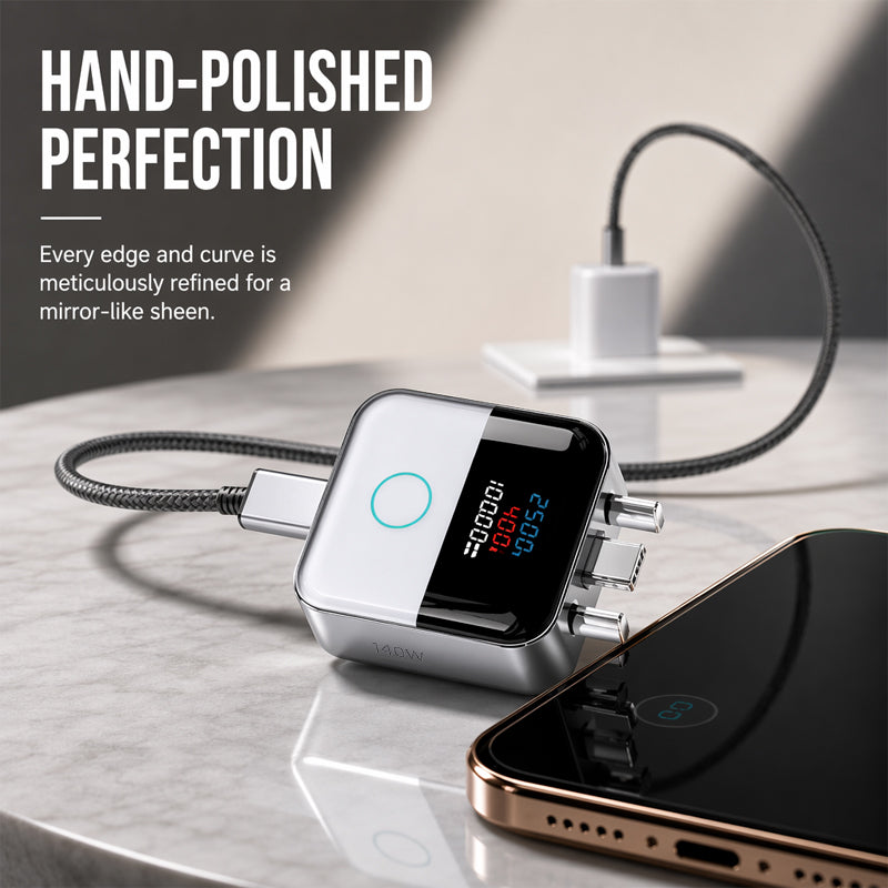 USB C charging protector beside smartphone
