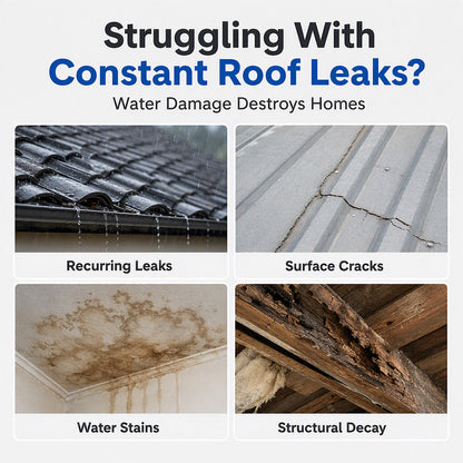 💧 Transparent Waterproof Roof Leak Repair Sealant with Brush 🏠