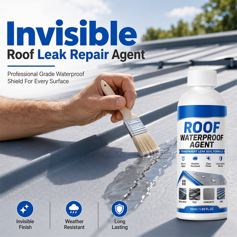 💧 Transparent Waterproof Roof Leak Repair Sealant with Brush 🏠
