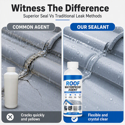 💧 Transparent Waterproof Roof Leak Repair Sealant with Brush 🏠