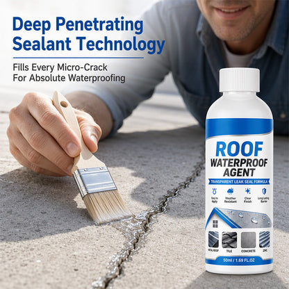 💧 Transparent Waterproof Roof Leak Repair Sealant with Brush 🏠