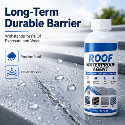 💧 Transparent Waterproof Roof Leak Repair Sealant with Brush 🏠
