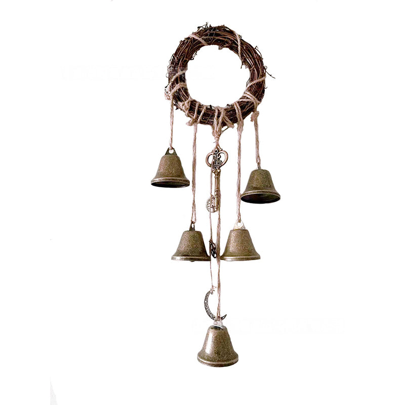 Bohemian Decorative Wind Chime with Rattan Circle
