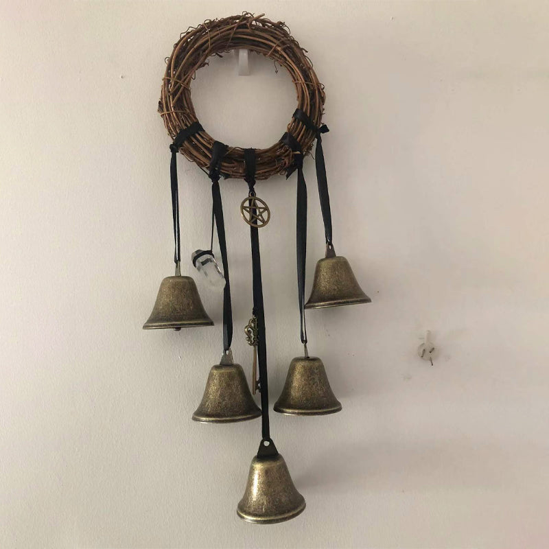 Bohemian Decorative Wind Chime with Rattan Circle