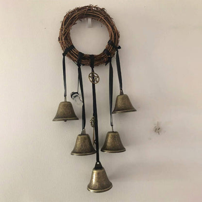Bohemian Decorative Wind Chime with Rattan Circle