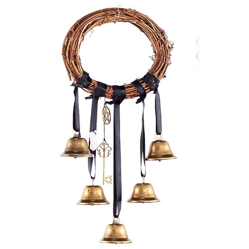 Bohemian Decorative Wind Chime with Rattan Circle