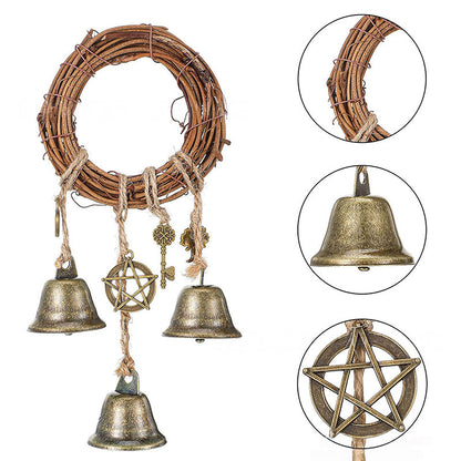 Bohemian Decorative Wind Chime with Rattan Circle