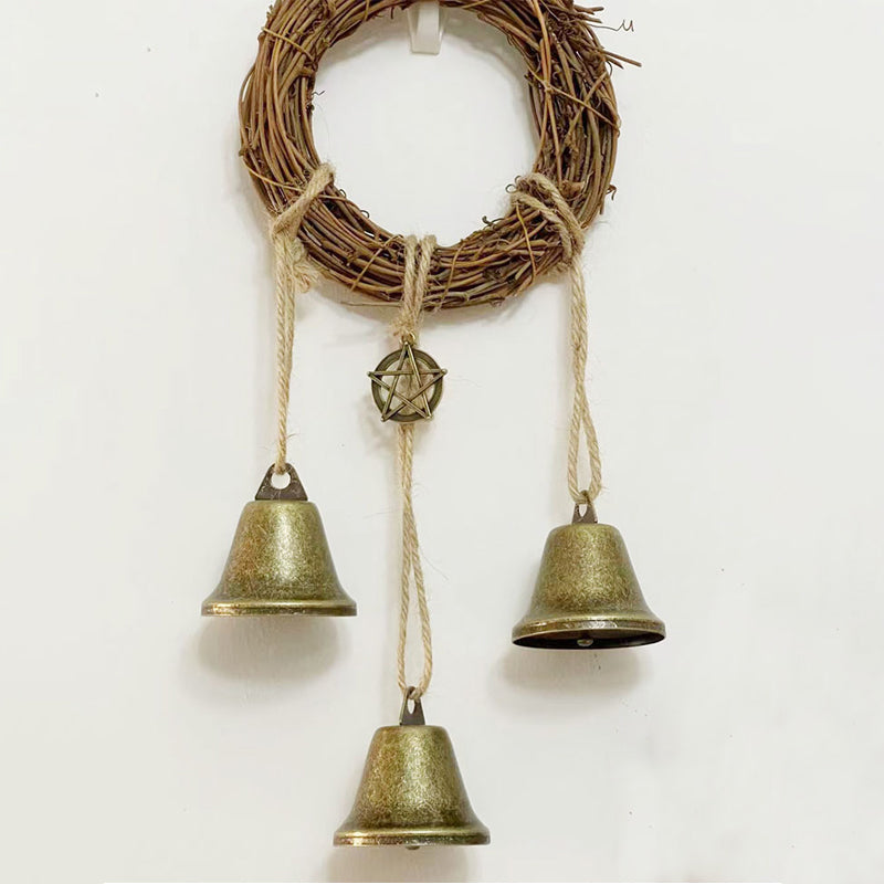Bohemian Decorative Wind Chime with Rattan Circle