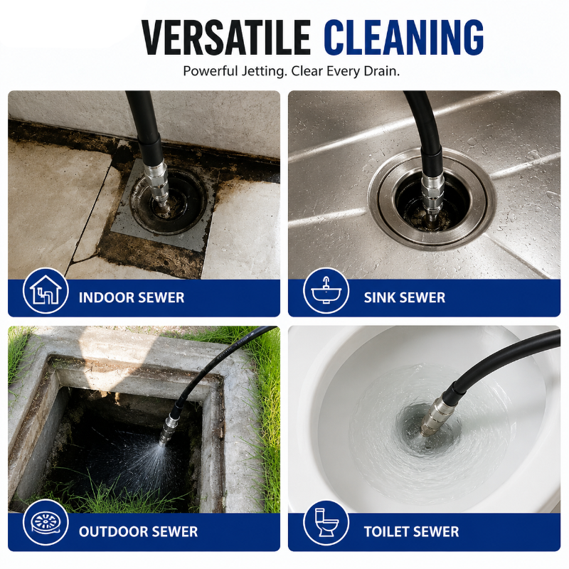 💦 HIGH-PRESSURE DRAIN CLEANER | 6500 PSI Sewer Jetter Nozzle for Pressure Washer Drain & Pipe Cleaning